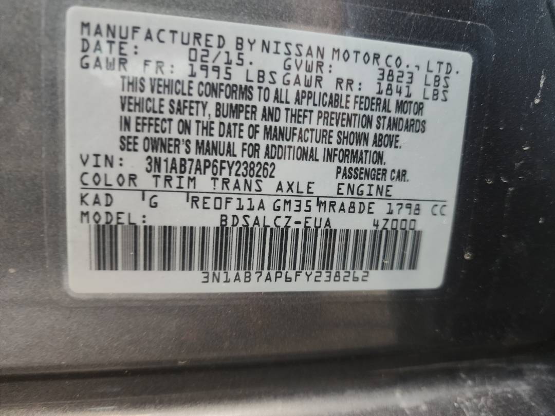 2015 NISSAN SENTRA — 149999 Miles — Lot 43096684 - Marhaba Auctions Used Cars - Image 8