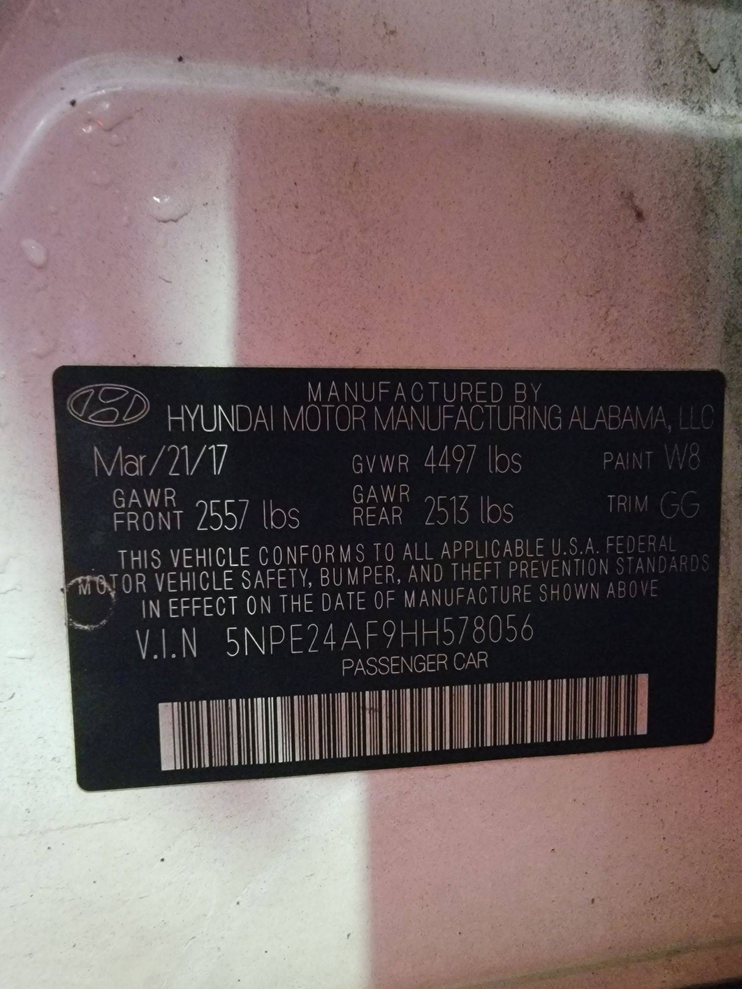 2017 HYUNDAI SONATA — 190587 Miles — Lot 68579575 — Main - Marhaba Auctions Used Cars - Image 10