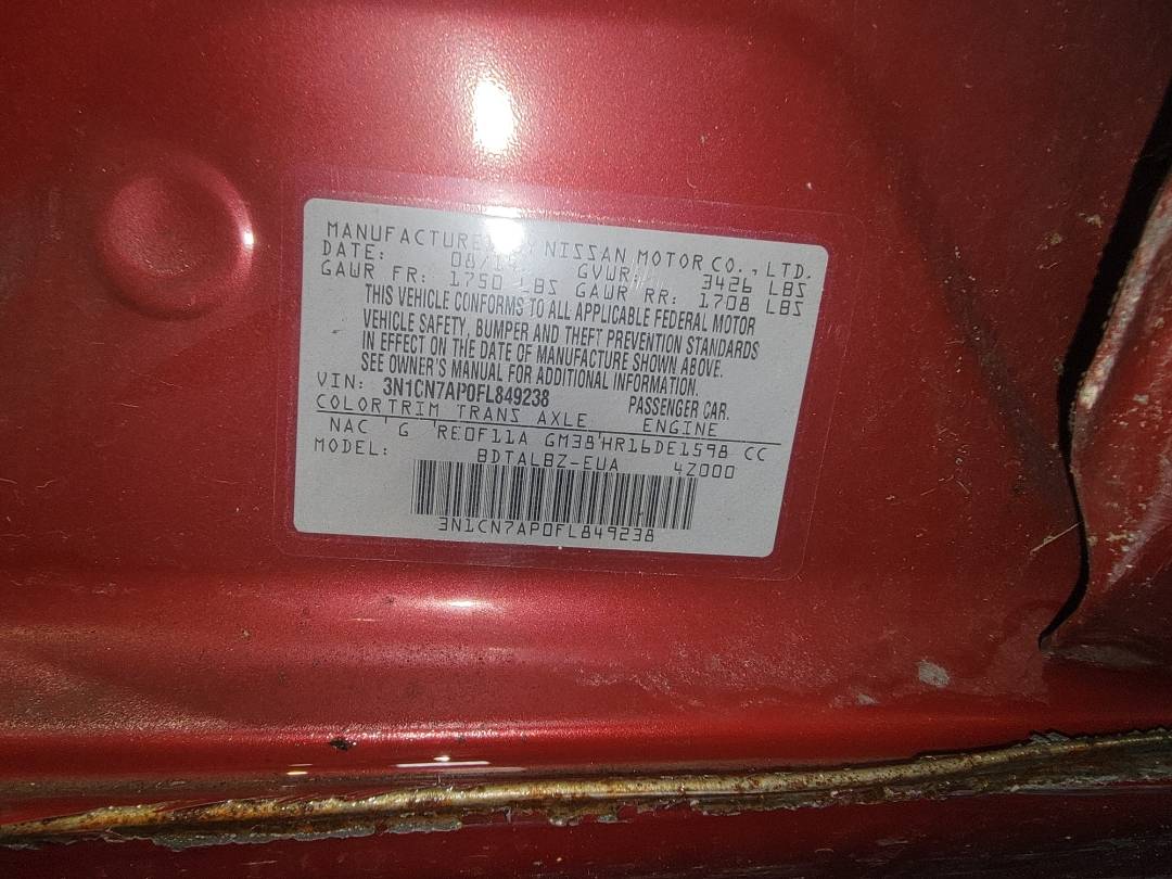 2015 NISSAN VERSA — 133799 Miles — Lot 79779663 - Marhaba Auctions Used Cars - Image 8