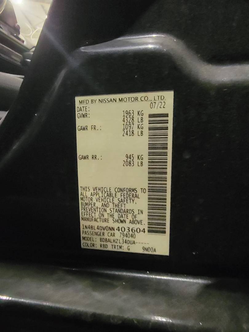 2022 NISSAN ALTIMA — 40893 Miles — Lot N403604 — Main - Marhaba Auctions Used Cars - Image 6