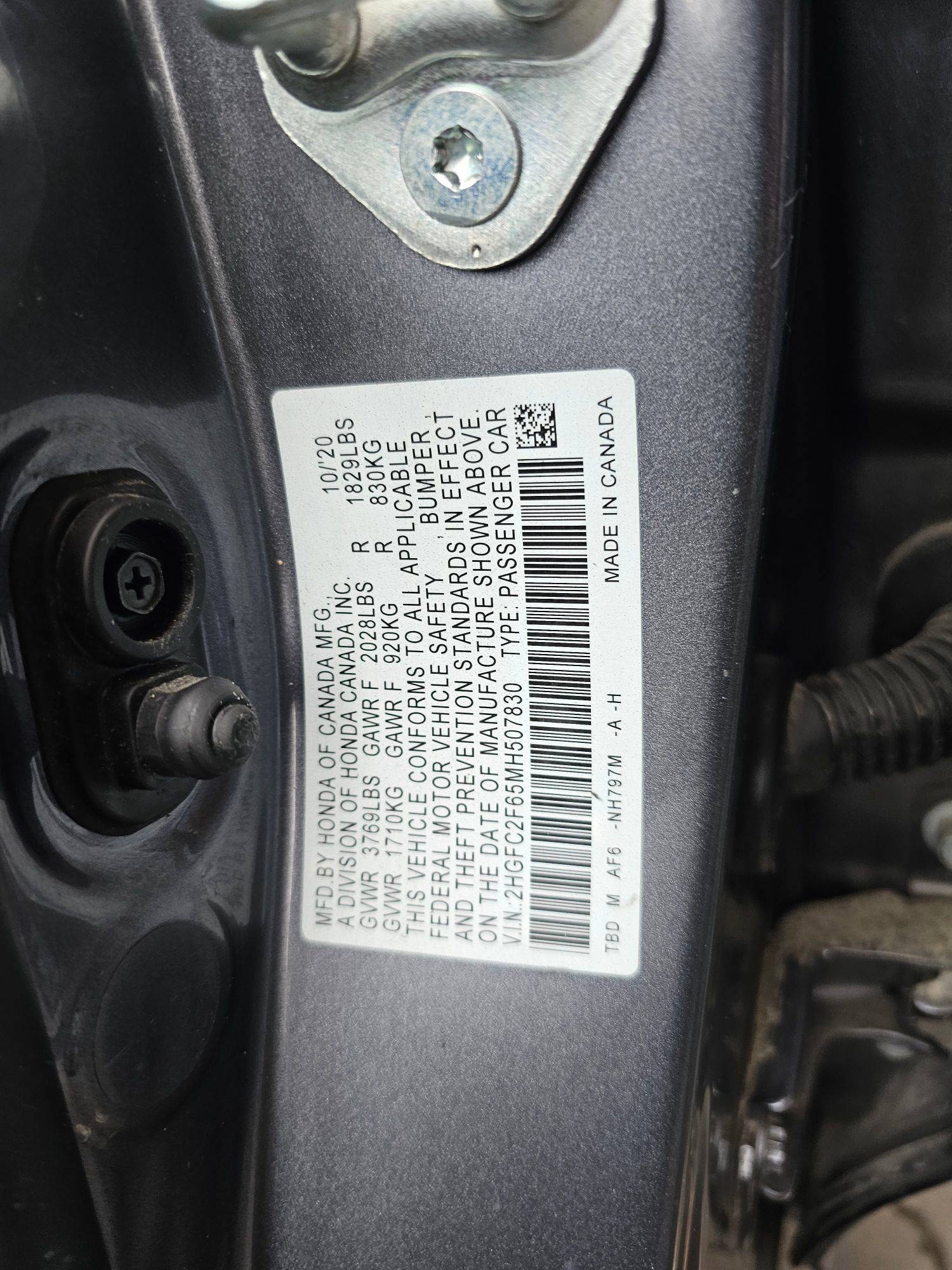 2021 HONDA CIVIC — 180828 Miles — Lot 507830 — Souq - Marhaba Auctions Used Cars - Image 18