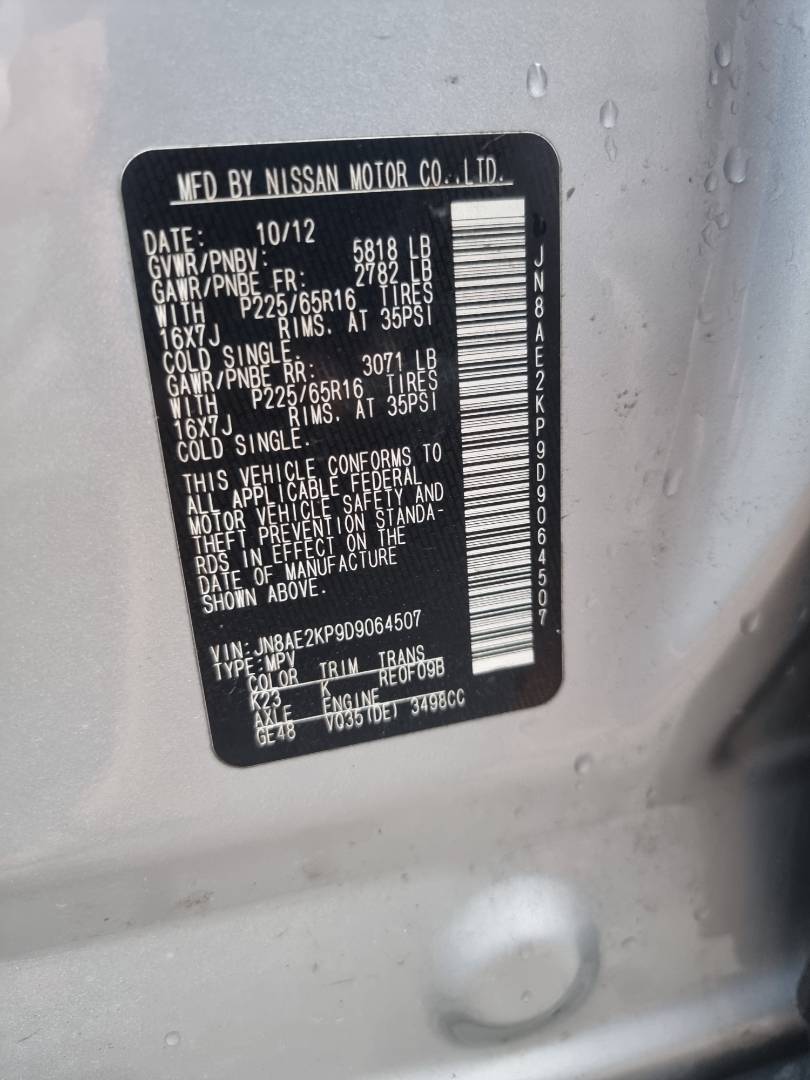 2013 NISSAN QUEST — 148185 Miles — Lot 9064507 — Ind. 12 - Marhaba Auctions Used Cars - Image 10