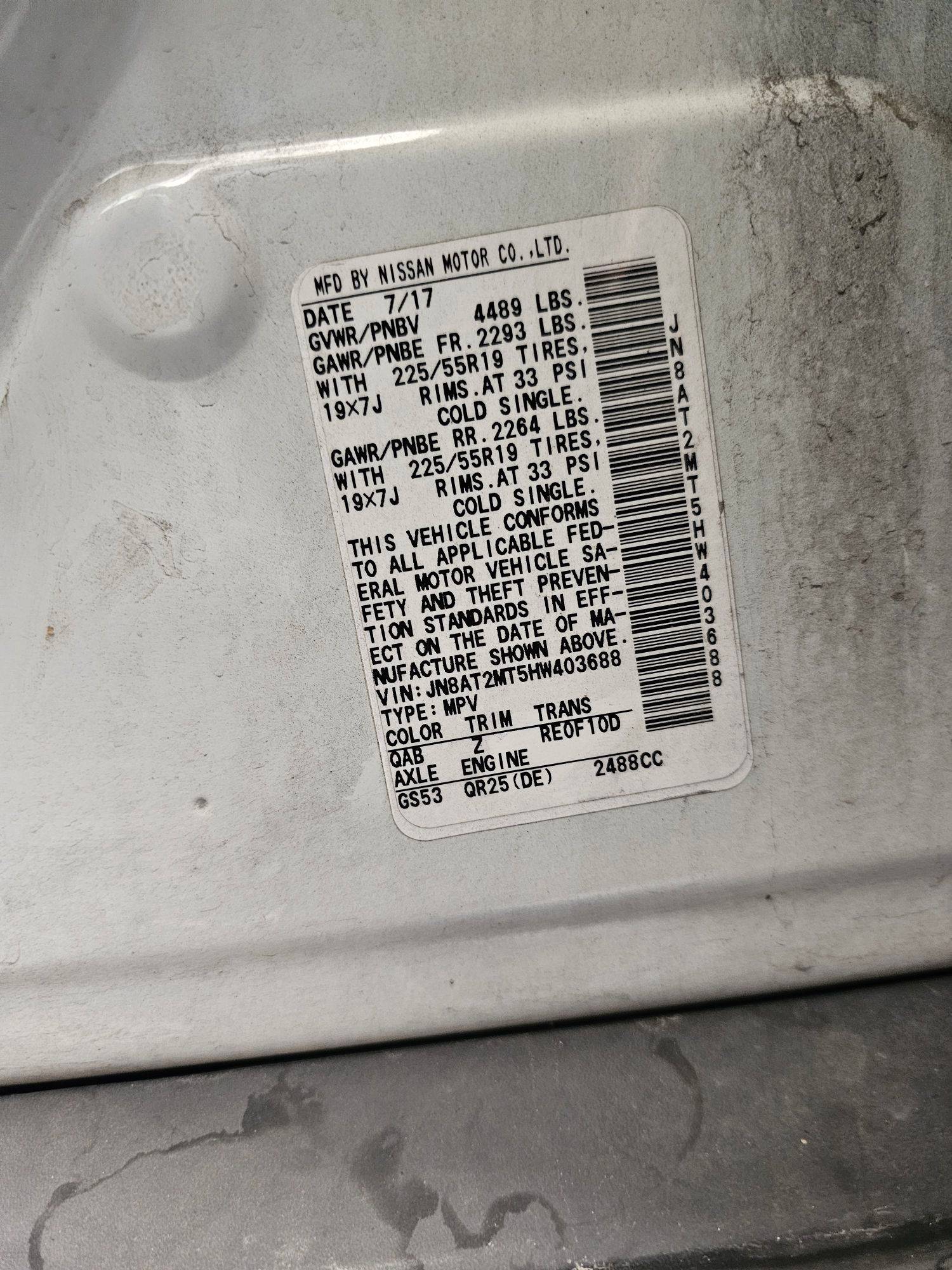 NISSAN ROGUE 2017 - Marhaba Auction Used Cars - Image 10