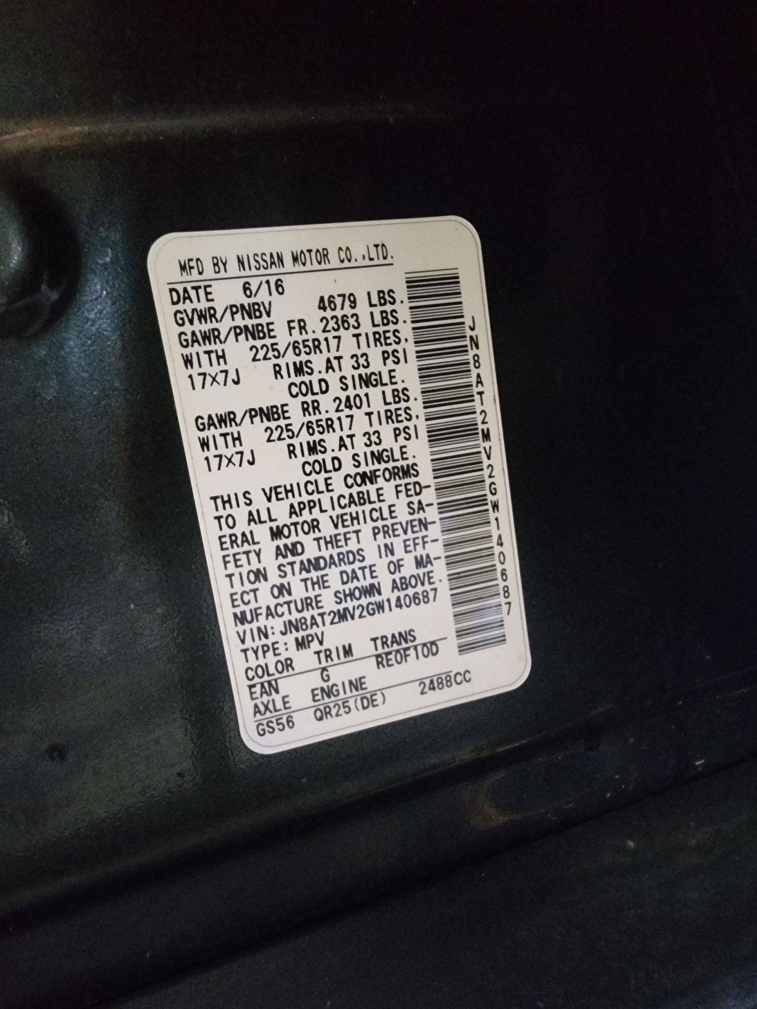 NISSAN ROGUE 2016 - Marhaba Auction Used Cars - Image 11