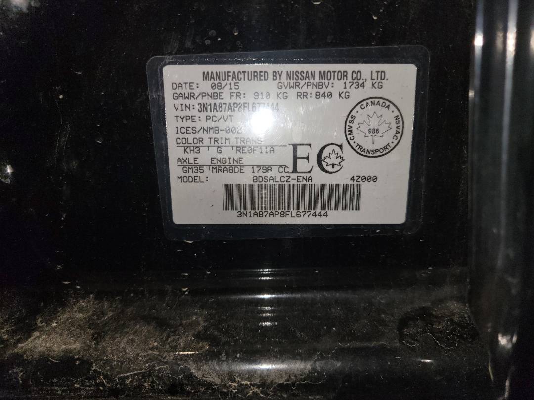 2015 NISSAN SENTRA — 209551 KM — Lot 76228173 - Marhaba Auctions Used Cars - Image 10