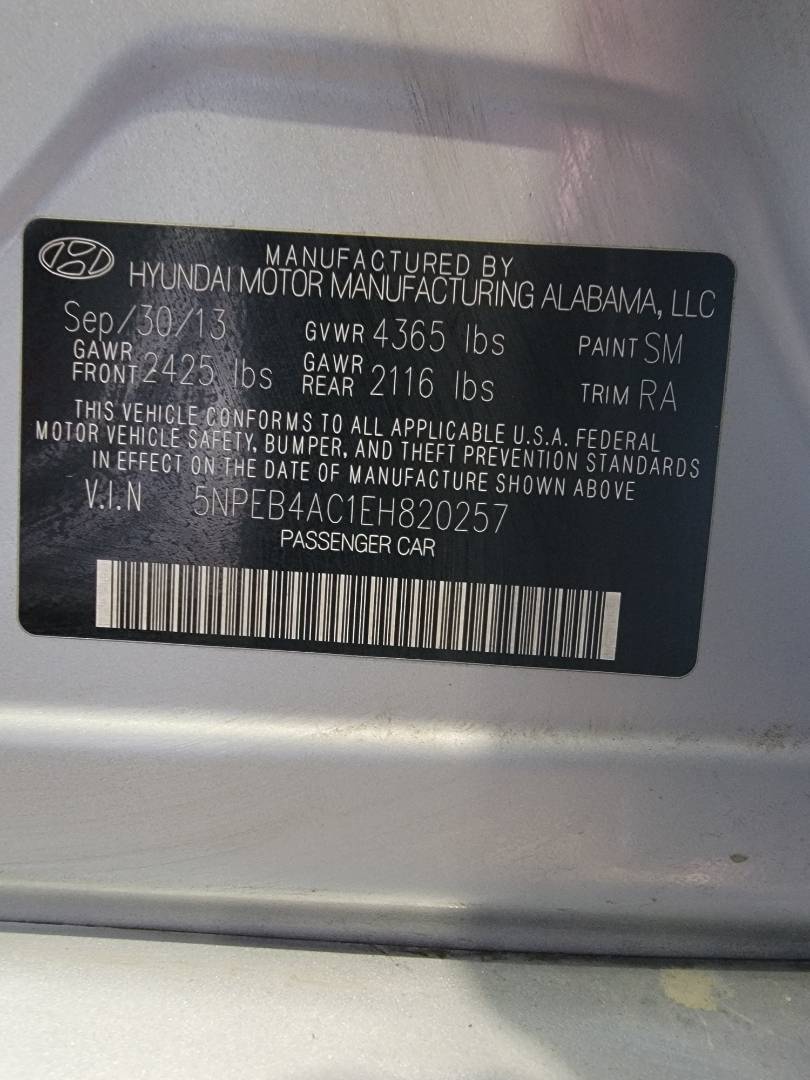 2014 HYUNDAI SONATA — 139093 Miles — Lot EH820257 — Main - Marhaba Auctions Used Cars - Image 10