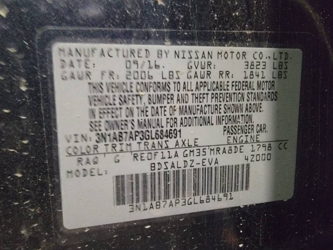 2016 NISSAN SENTRA — 138579 Miles — Lot GL684691 — Main - Marhaba Auctions Used Cars - Image 6