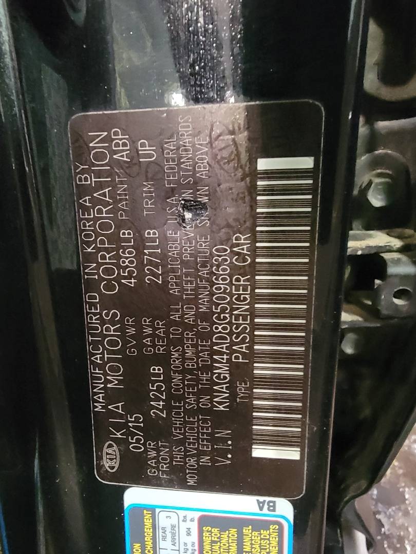 2016 KIA OPTIMA — 125357 Miles — Lot SD8G5096630 — Main - Marhaba Auctions Used Cars - Image 10
