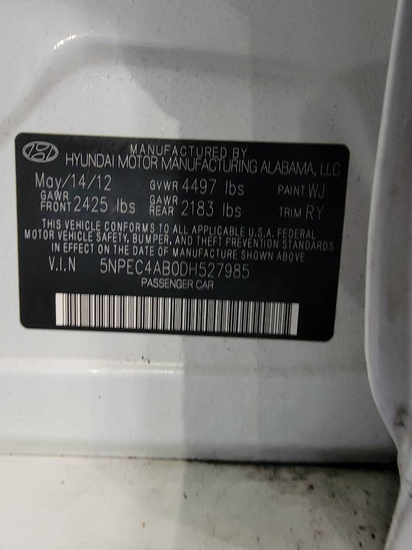 2013 HYUNDAI SONATA — 184762 Miles — Lot 27985 — Main - Marhaba Auctions Used Cars - Image 10