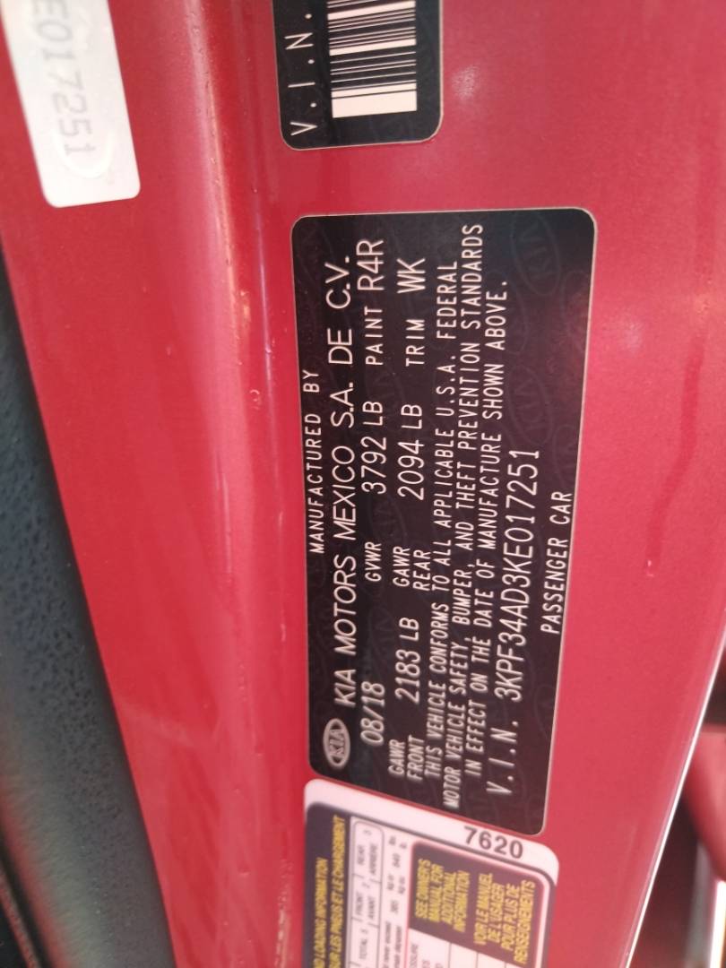 2019 KIA FORTE — 123521 Miles — Lot 36776872 - Marhaba Auctions Used Cars - Image 8