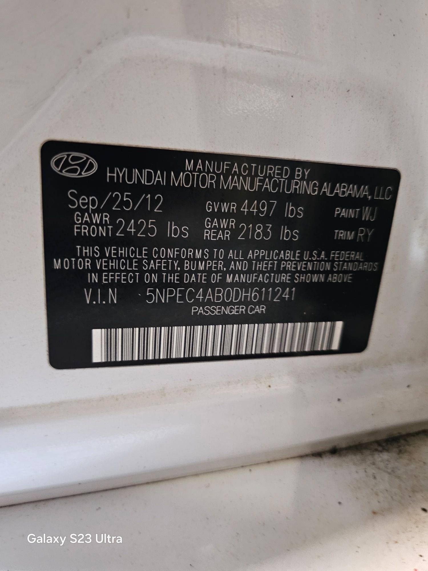 2013 HYUNDAI SONATA — 147430 Miles — Lot 6660245 — Souq - Marhaba Auctions Used Cars - Image 10