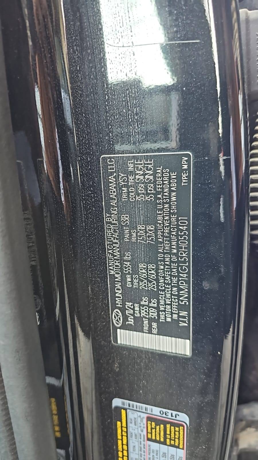 HYUNDAI SANTA FE 2024 - Marhaba Auction Used Cars - Image 3