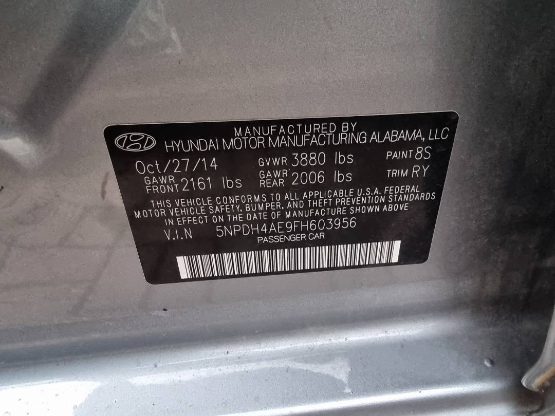 HYUNDAI ELANTRA 2015 - Marhaba Auction Used Cars - Image 9