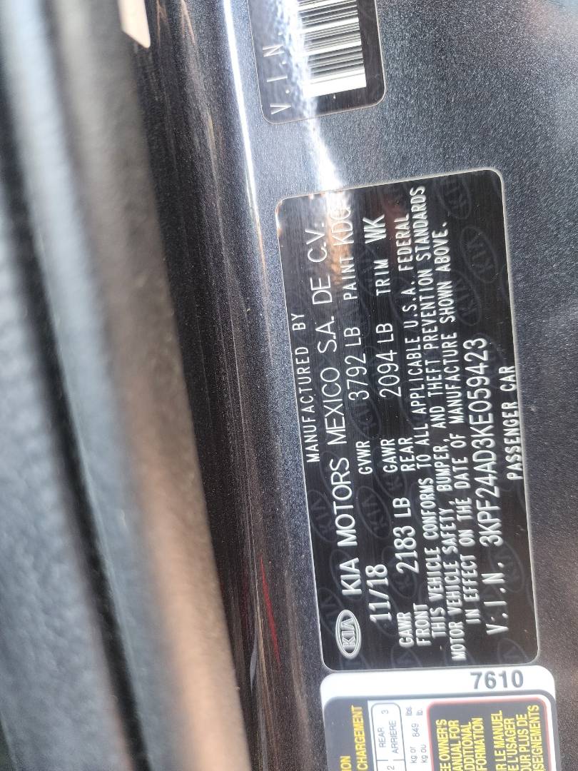 2019 KIA FORTE — 50150 Miles — Lot 79844583 — Souq - Marhaba Auctions Used Cars - Image 3