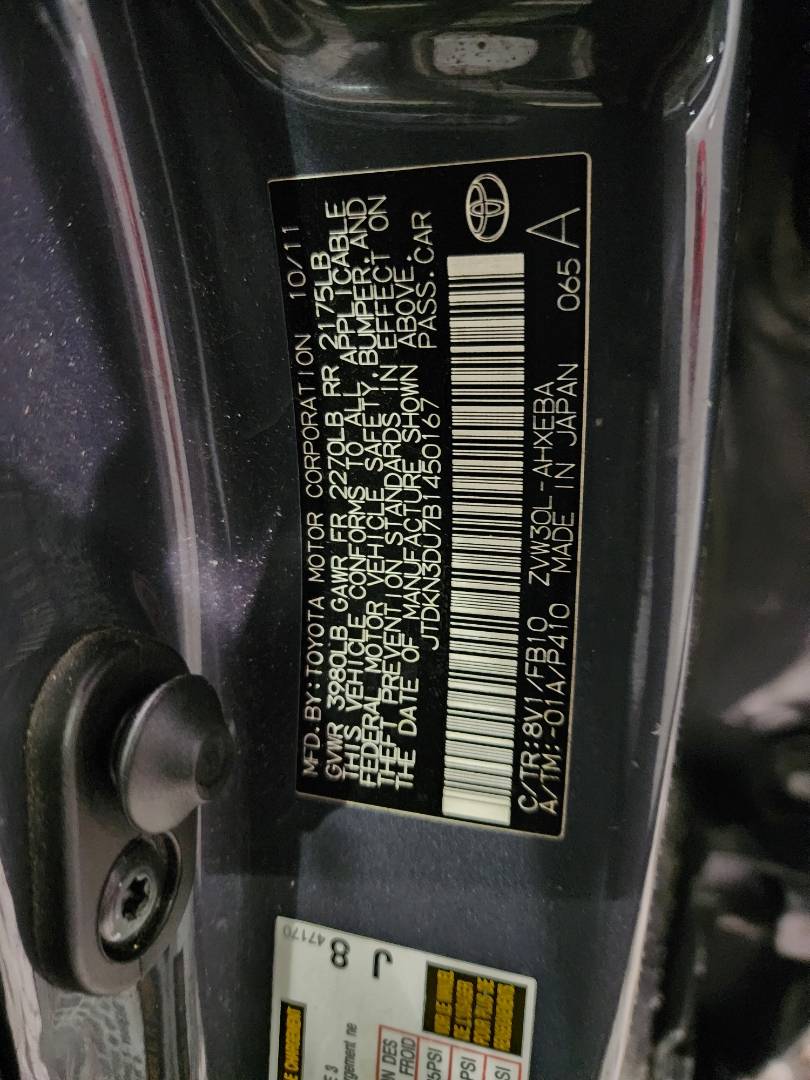 2011 TOYOTA PRIUS — 184922 Miles — Lot B1450167 - Marhaba Auctions Used Cars - Image 4