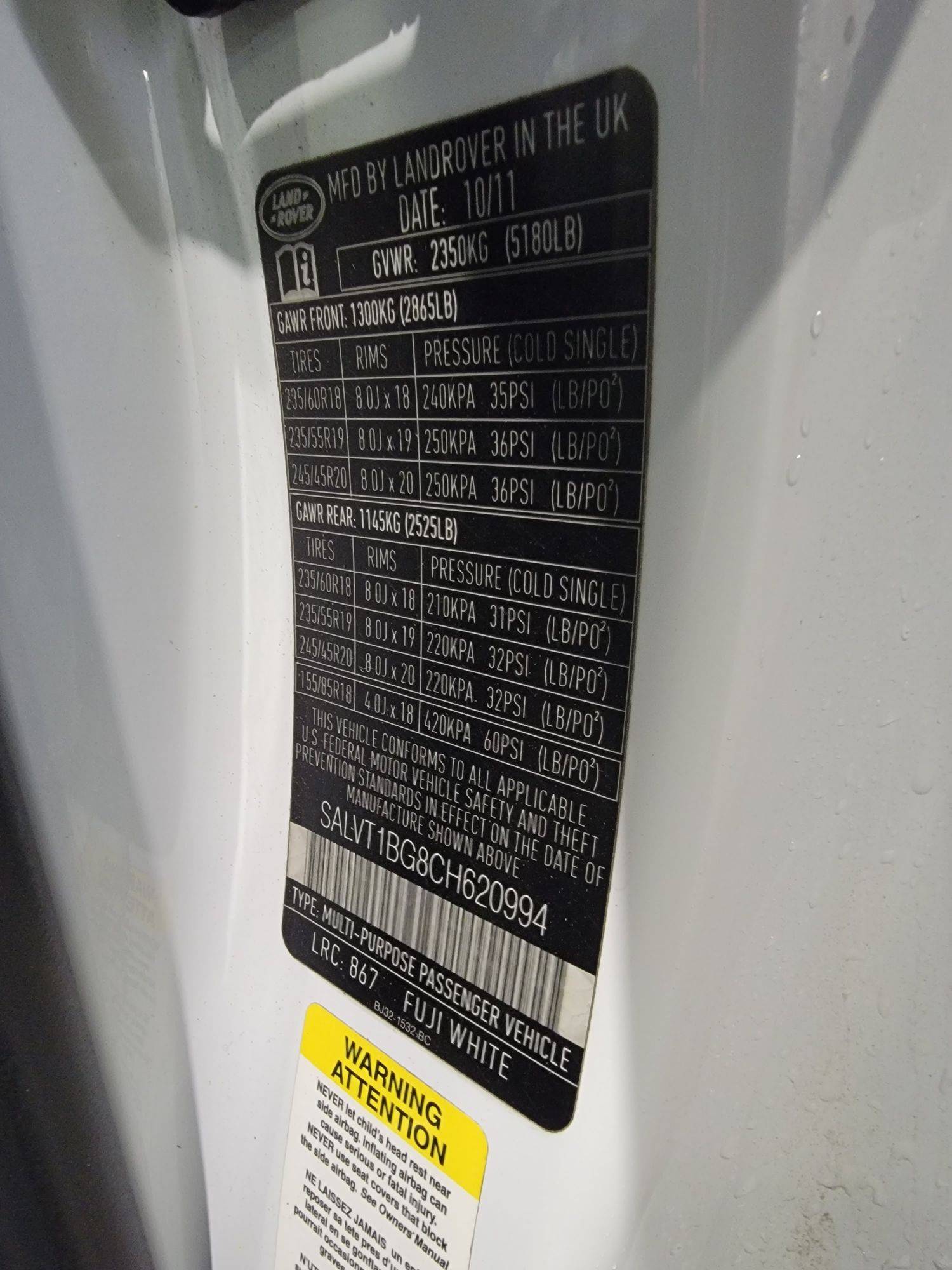 LAND ROVER RANGE ROVER EVOQUE 2012 - Marhaba Auction Used Cars - Image 9