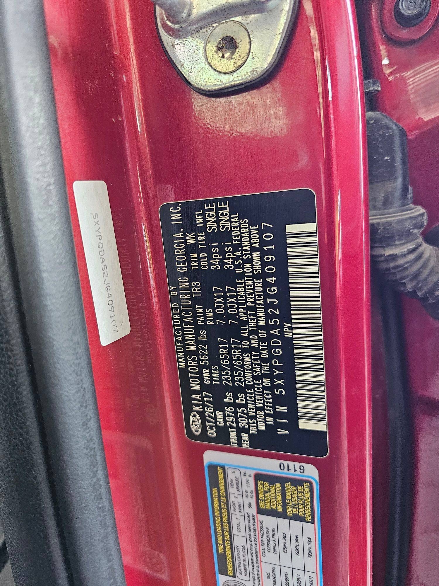 KIA SORENTO 2018 - Marhaba Auction Used Cars - Image 9