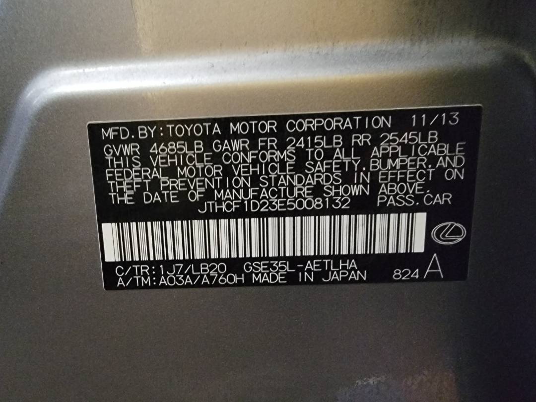2014 LEXUS IS 250 — 142582 Miles — Lot D23E5008132 — Main - Marhaba Auctions Used Cars - Image 10