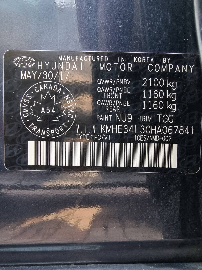 2017 HYUNDAI SONATA — 97163 KM — Lot 125478 — Ind. 12 - Marhaba Auctions Used Cars - Image 10
