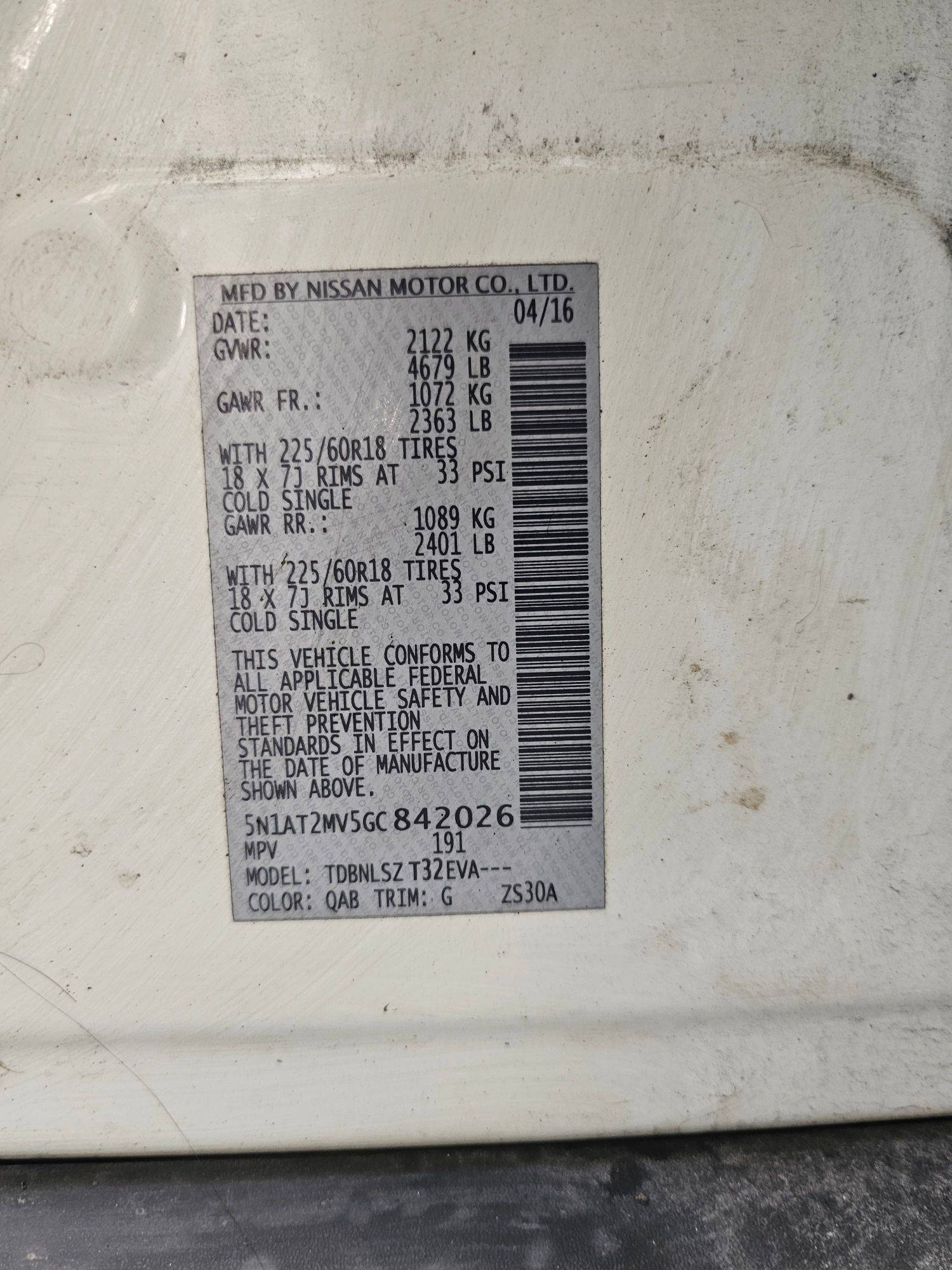 NISSAN ROGUE 2016 - Marhaba Auction Used Cars - Image 10