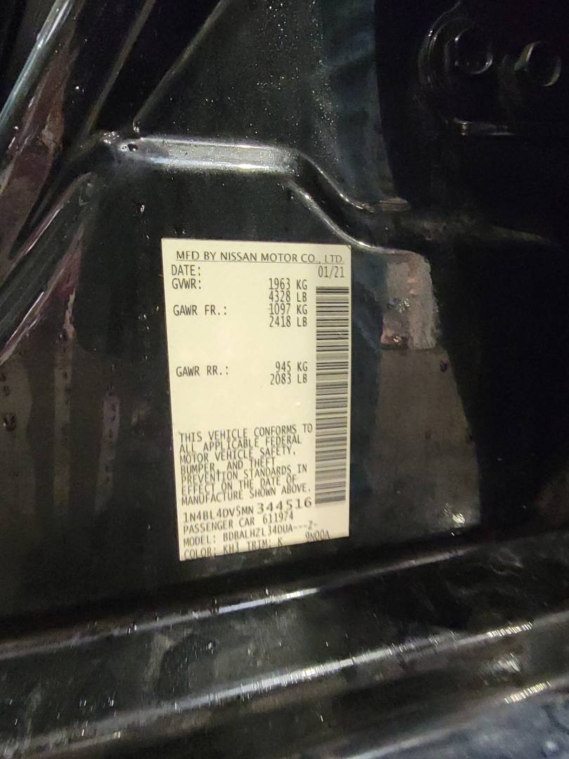 2021 NISSAN ALTIMA — 91280 Miles — Lot N344516 — Main - Marhaba Auctions Used Cars - Image 9