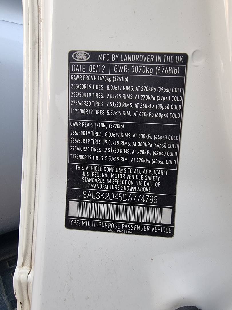 LAND ROVER RANGE ROVER SPORT HSE 2013 - Marhaba Auction Used Cars - Image 9