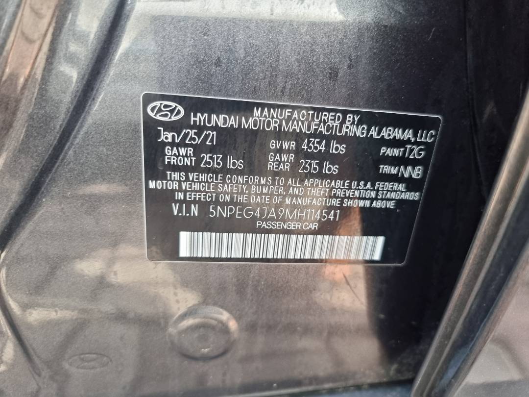 2021 HYUNDAI SONATA — 48169 Miles — Lot 114541 — Ind. 12 - Marhaba Auctions Used Cars - Image 10