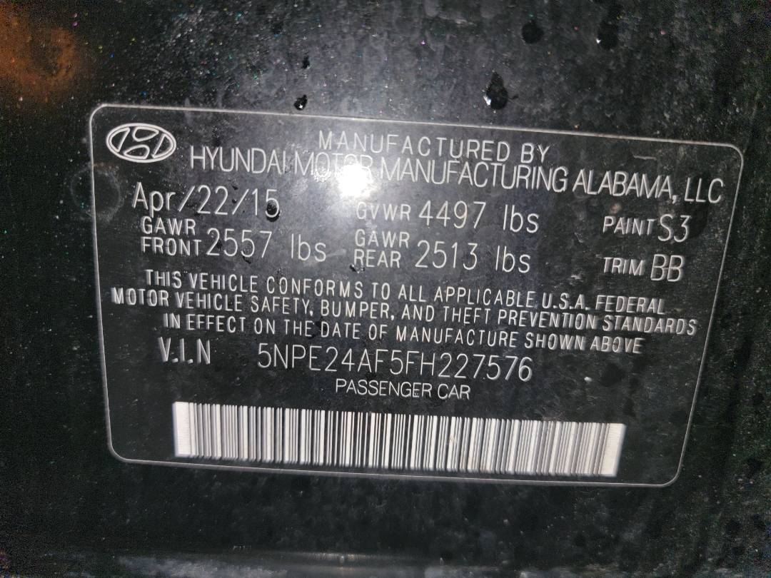2015 HYUNDAI SONATA — 225209 Miles — Lot 38016351 - Marhaba Auctions Used Cars - Image 8