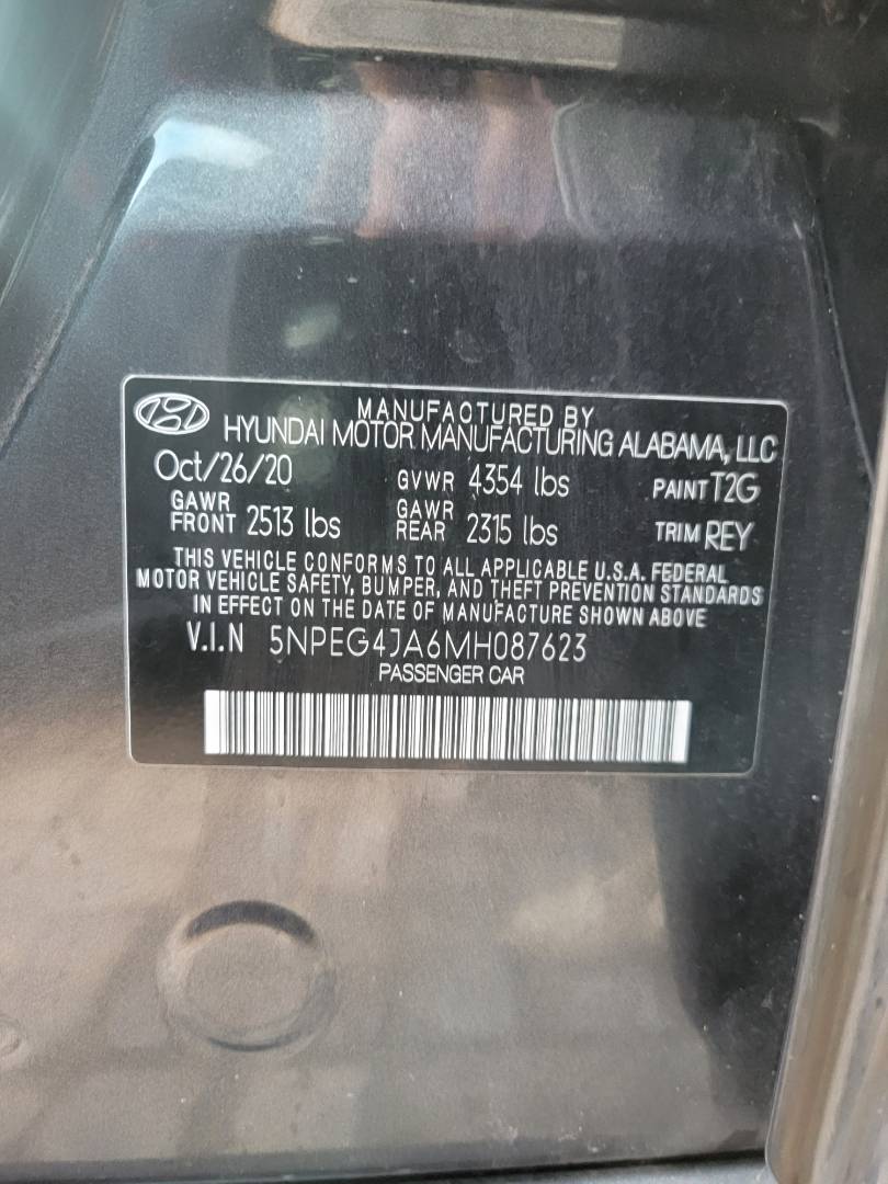 2021 HYUNDAI SONATA — 43367 Miles — Lot MH087623 — Main - Marhaba Auctions Used Cars - Image 10