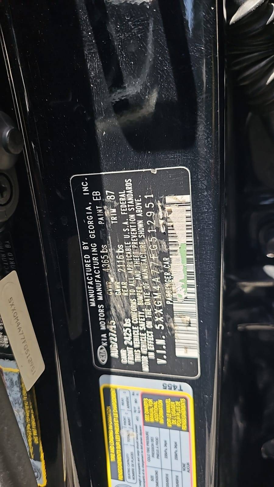 KIA OPTIMA 2015 - Marhaba Auction Used Cars - Image 4