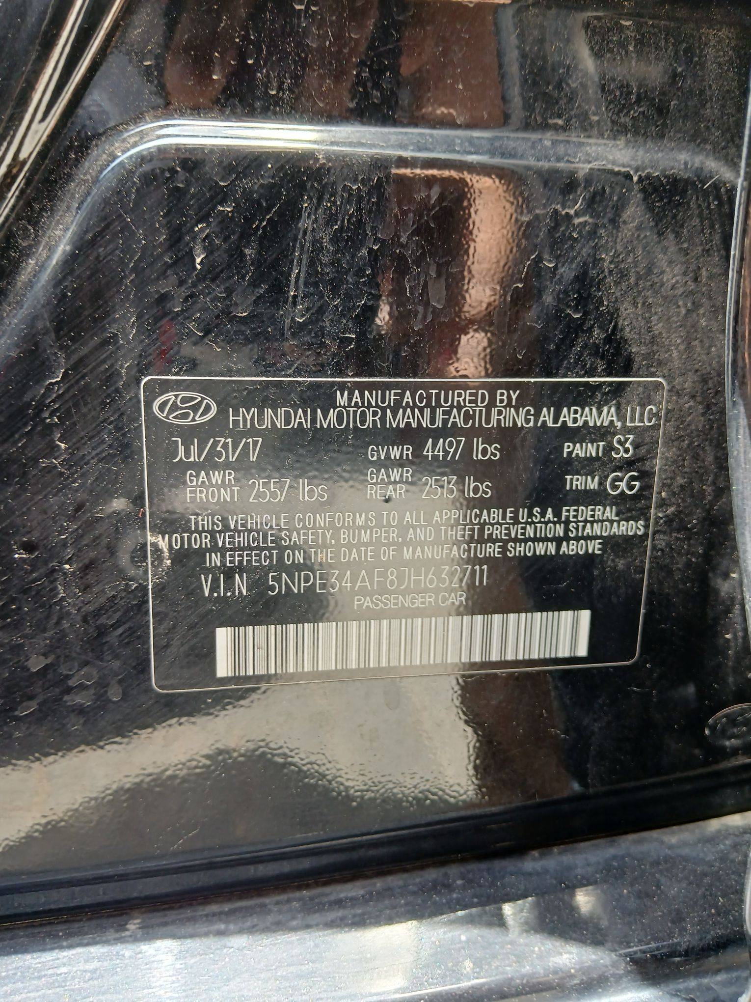 HYUNDAI SONATA 2018 - Marhaba Auction Used Cars - Image 9