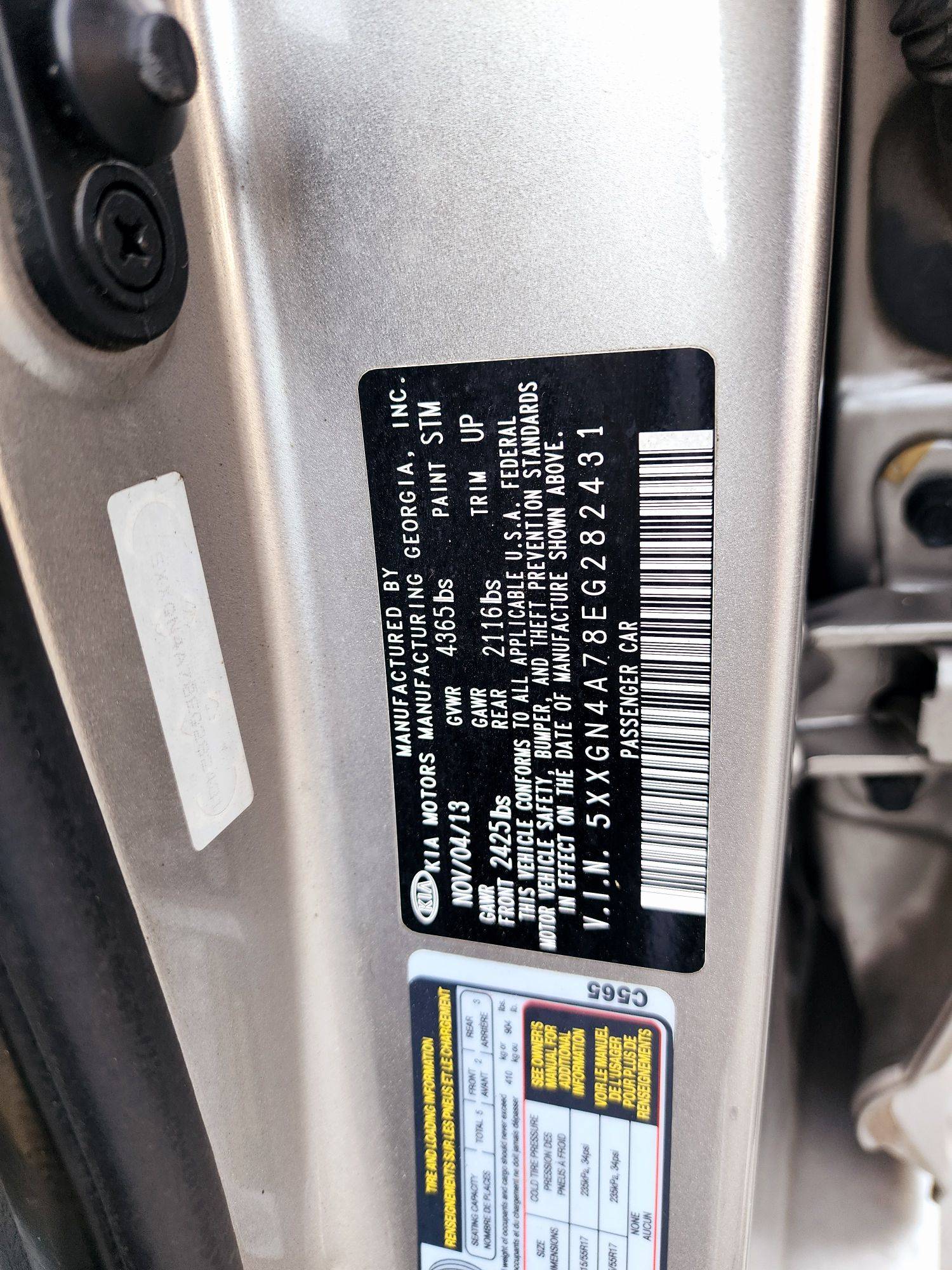 2014 KIA OPTIMA — 234168 Miles — Lot G282431 — Souq - Marhaba Auctions Used Cars - Image 10