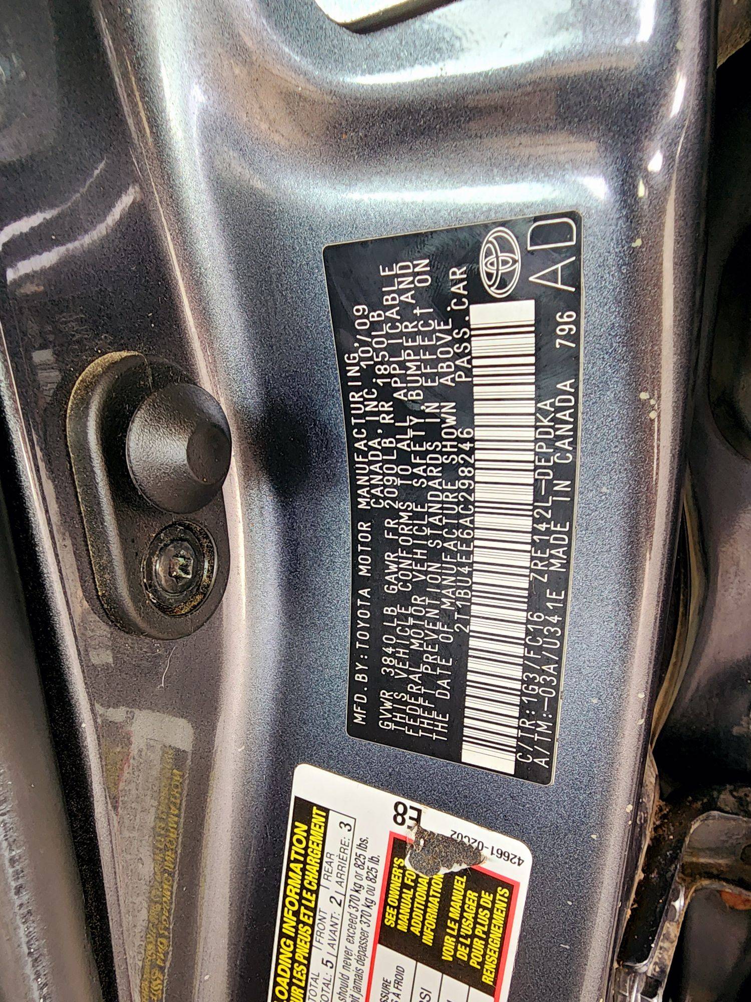 2010 TOYOTA COROLLA — 132652 Miles — Lot 6AC298246 — Souq - Marhaba Auctions Used Cars - Image 9