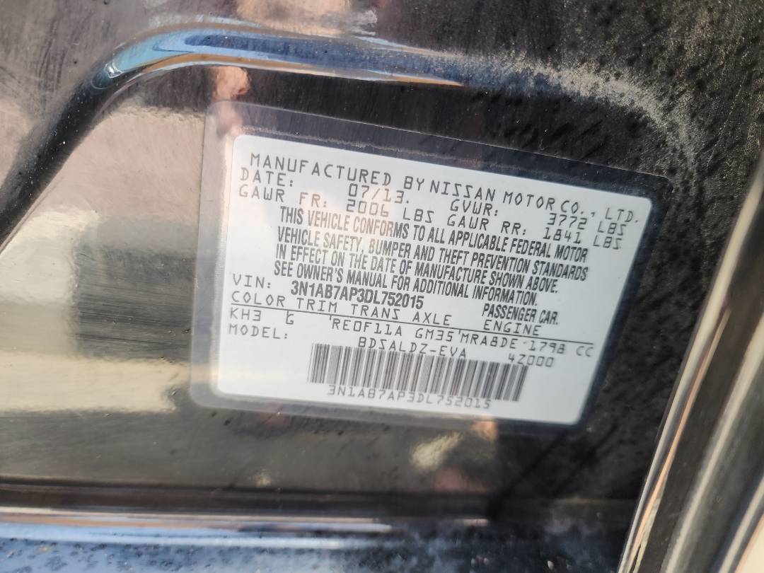 2013 NISSAN SENTRA — 111277 Miles — Lot L752015 - Marhaba Auctions Used Cars - Image 4