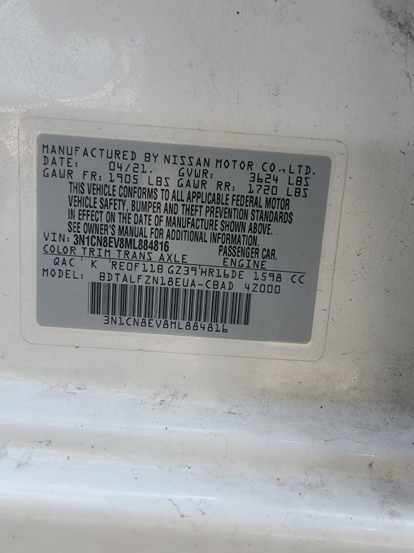 2021 NISSAN VERSA — 66376 Miles — Lot L884816 — Main - Marhaba Auctions Used Cars - Image 10