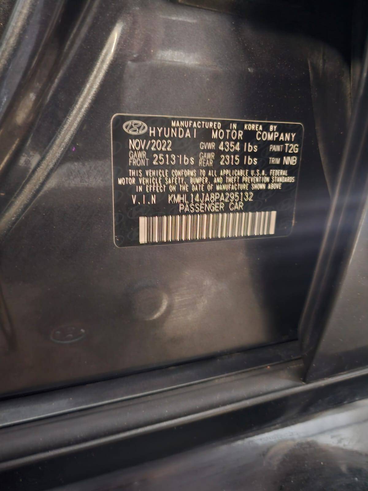 2023 HYUNDAI SONATA — 46141 Miles — Lot A295132 — Main - Marhaba Auctions Used Cars - Image 9