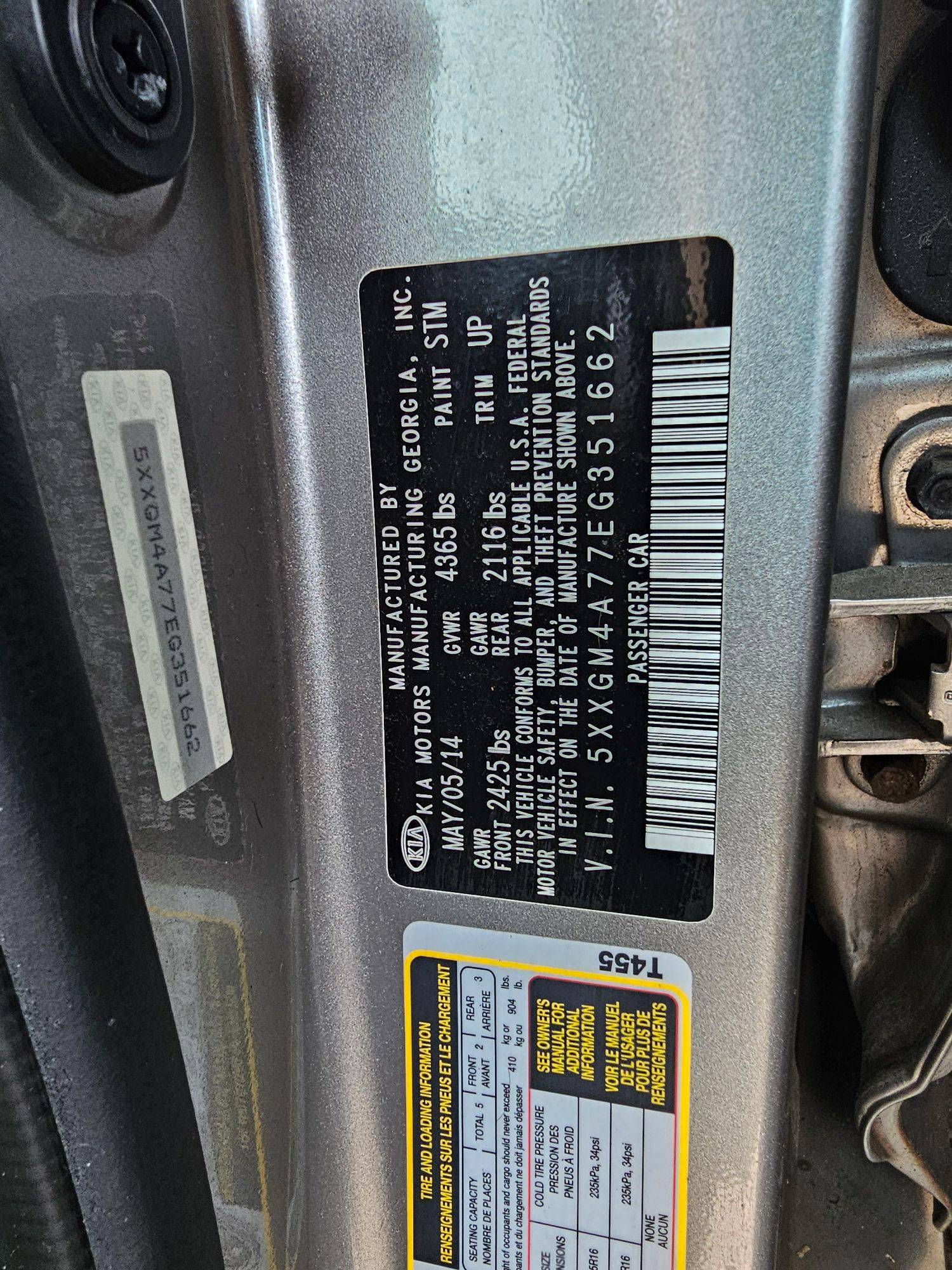 2014 KIA OPTIMA — 200199 Miles — Lot 41188778 — Souq - Marhaba Auctions Used Cars - Image 9