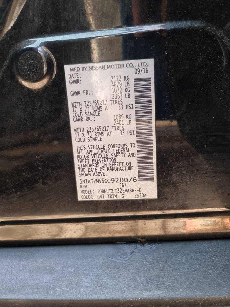 NISSAN ROGUE 2016 - Marhaba Auction Used Cars - Image 9