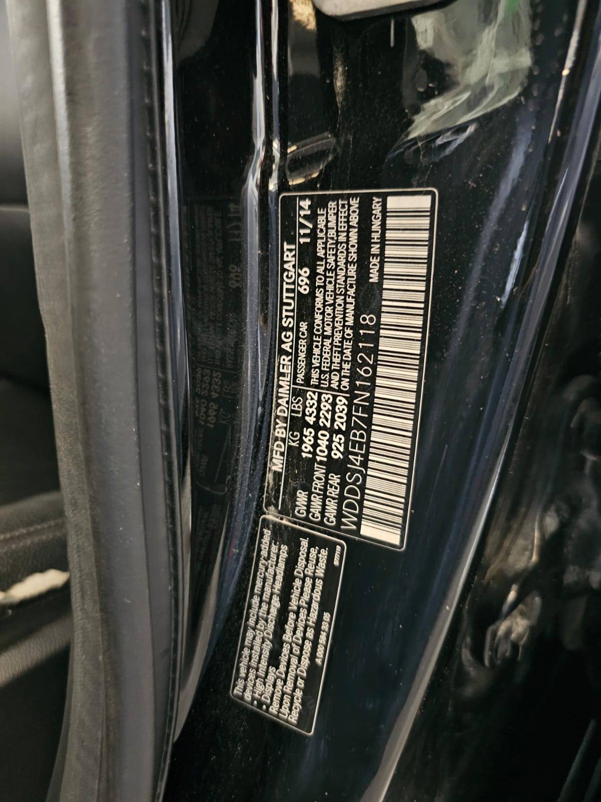 2015 MERCEDES BENZ CLA 250 — 180884 Miles — Lot B7FN162118 — Main - Marhaba Auctions Used Cars - Image 9