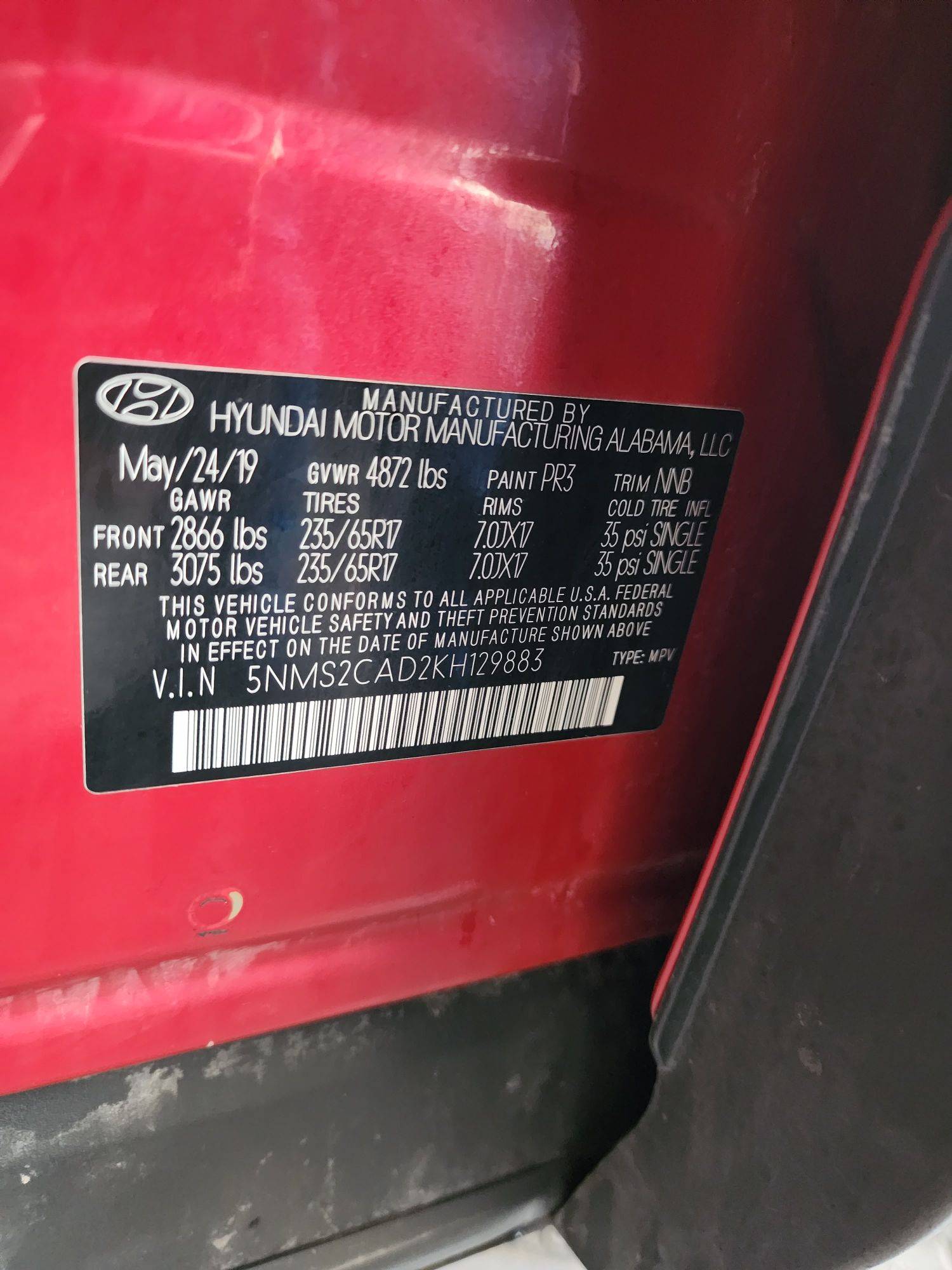 2019 HYUNDAI SANTA FE — 86593 Miles — Lot 59488273 - Marhaba Auctions Used Cars - Image 10