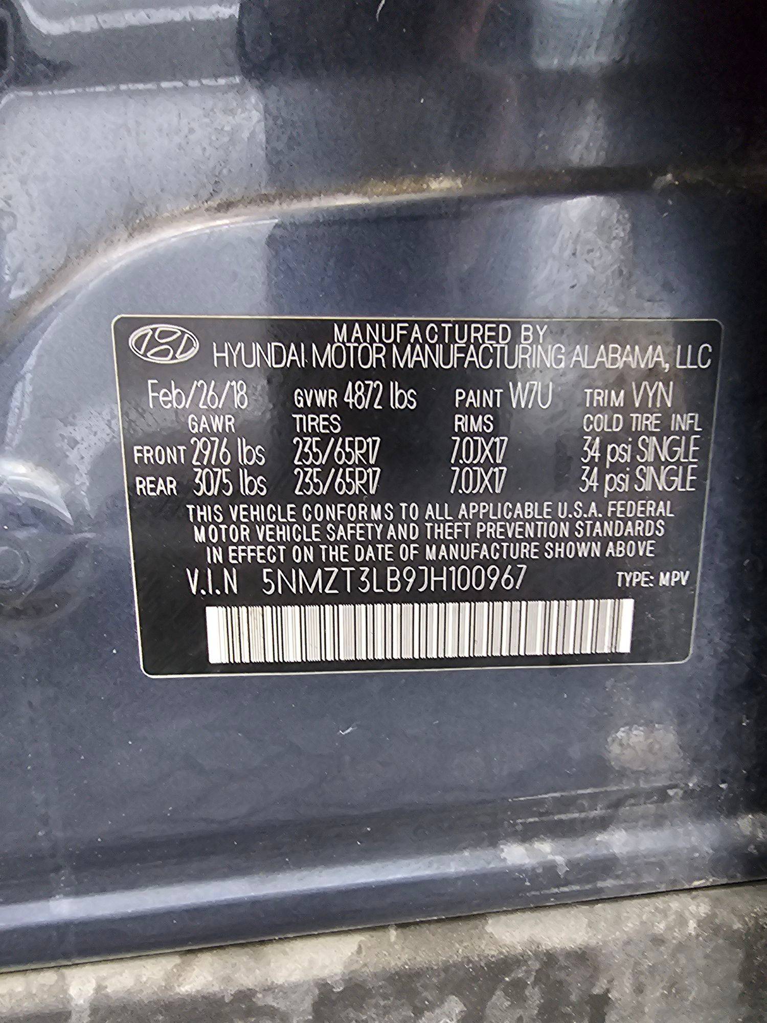 HYUNDAI SANTA FE SPORT 2018 - Marhaba Auction Used Cars - Image 9