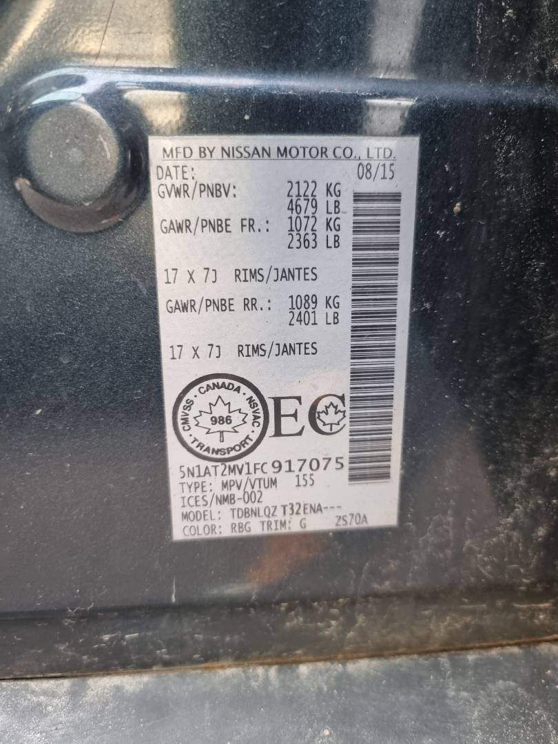 2015 NISSAN ROGUE — 143714 KM — Lot 42015515 — Souq - Marhaba Auctions Used Cars - Image 8