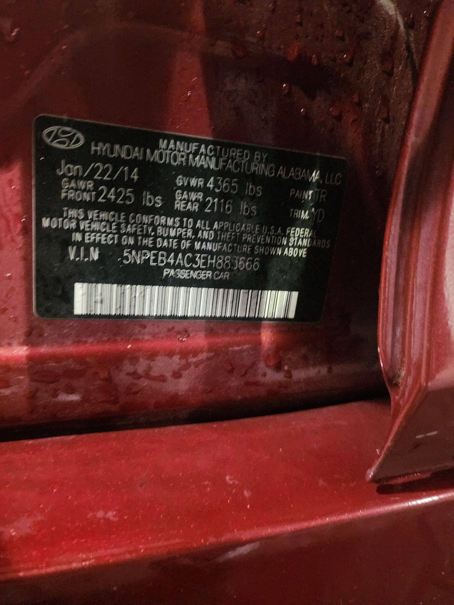 2014 HYUNDAI SONATA — 139155 Miles — Lot 70385253 - Marhaba Auctions Used Cars - Image 10