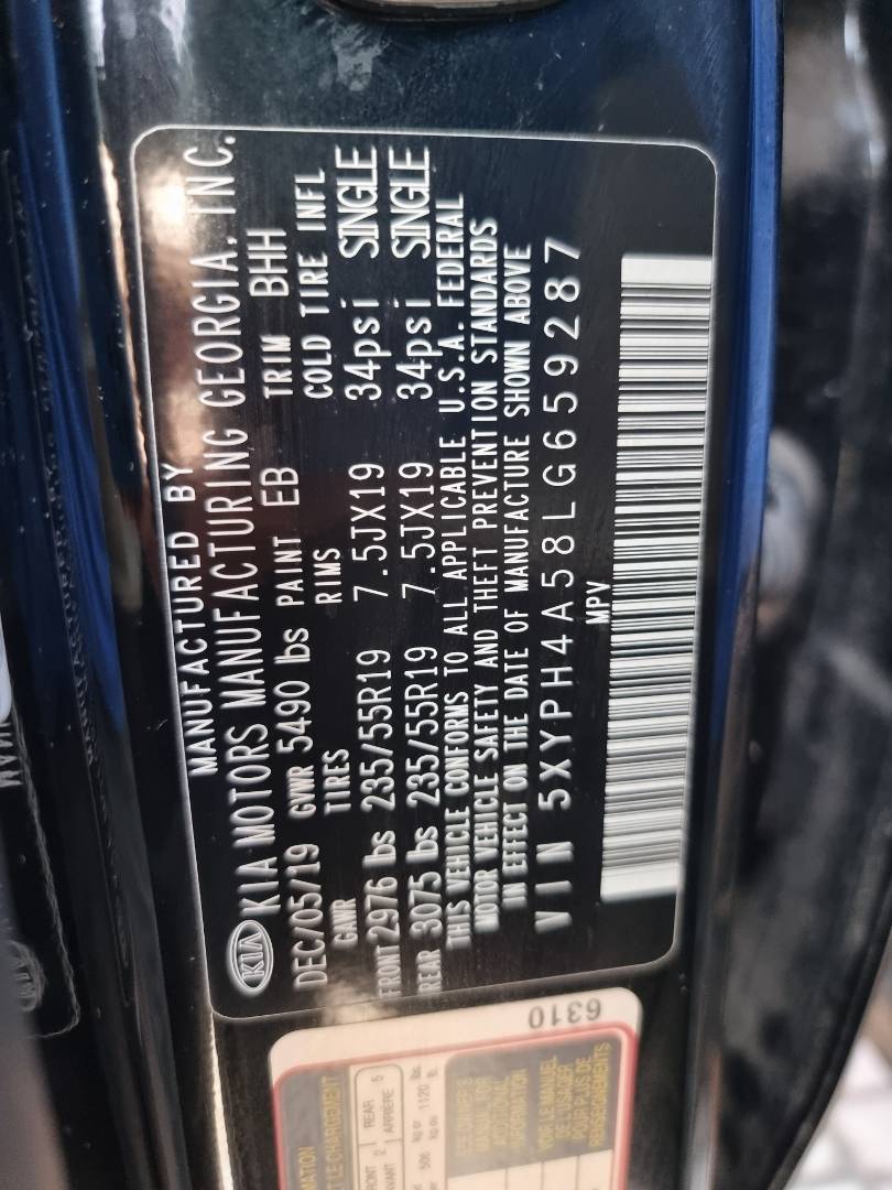 2020 KIA SORENTO — 43777 Miles — Lot 125487 — Ind. 12 - Marhaba Auctions Used Cars - Image 9