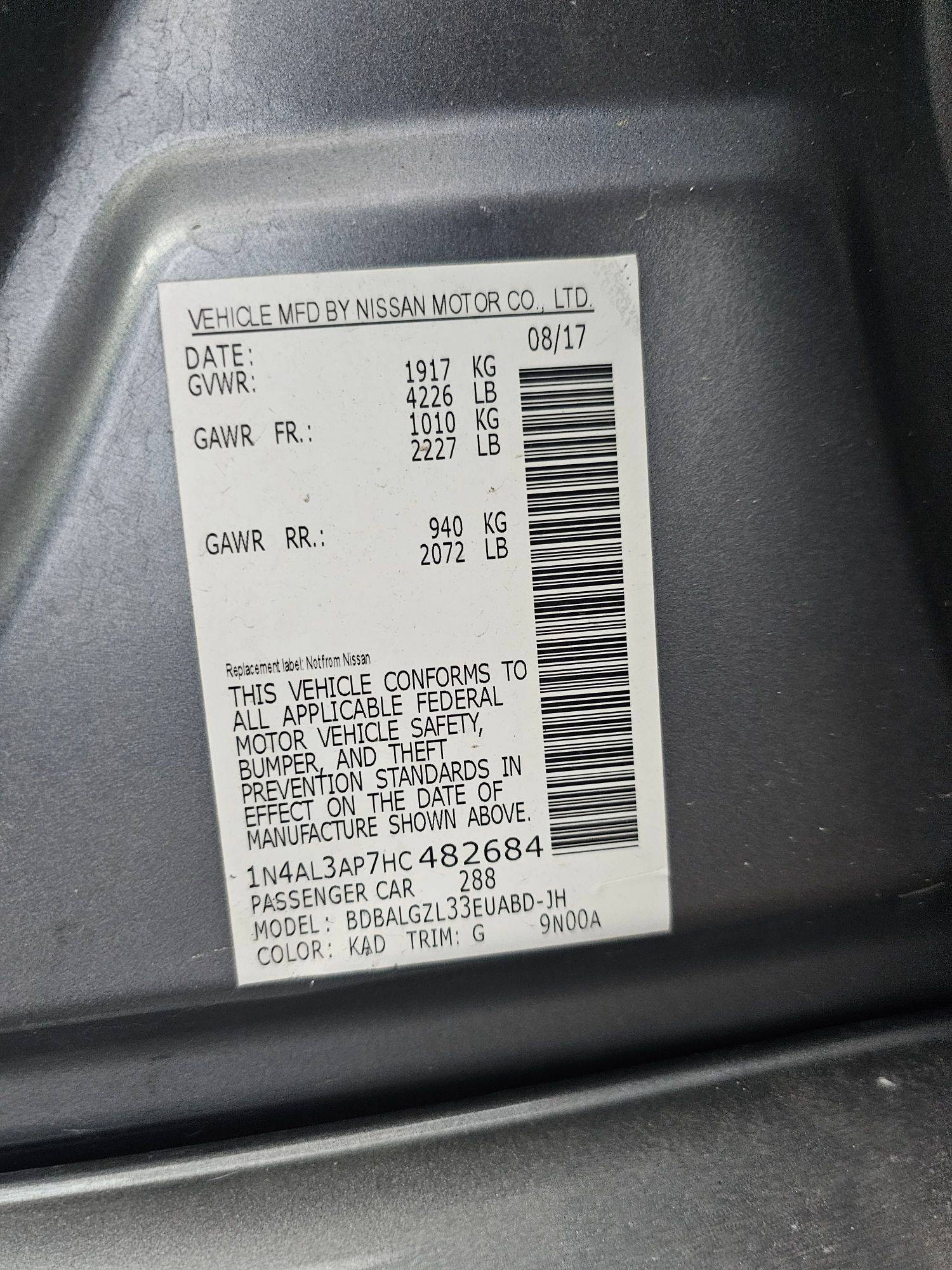 NISSAN ALTIMA 2017 - Marhaba Auction Used Cars - Image 9