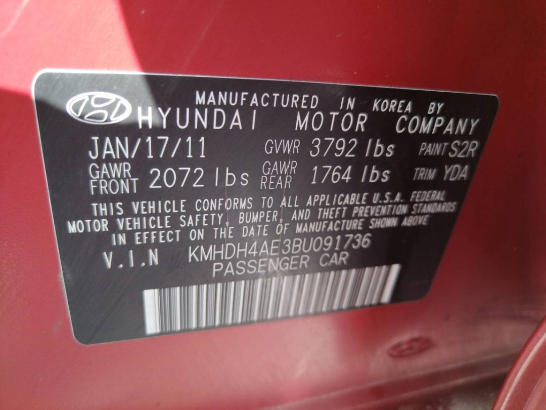 2011 HYUNDAI ELANTRA — 163926 Miles — Lot 37587940 - Marhaba Auctions Used Cars - Image 5