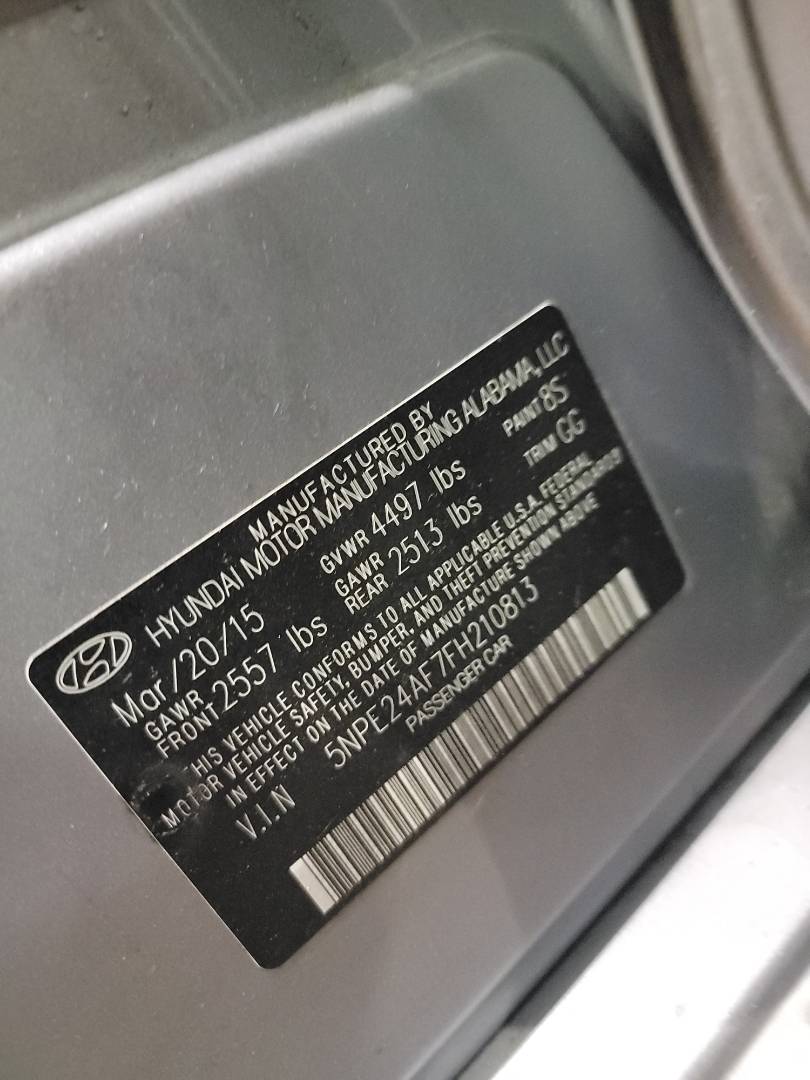 2015 HYUNDAI SONATA — 111866 Miles — Lot 10813 — Main - Marhaba Auctions Used Cars - Image 9