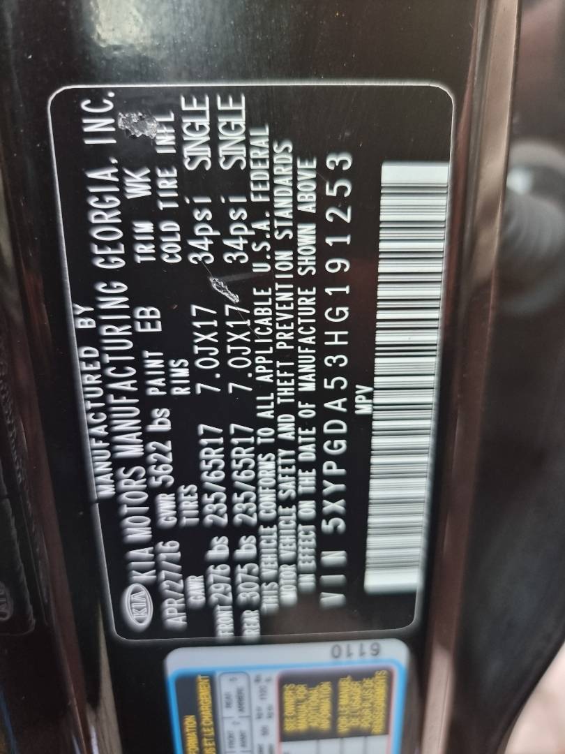 2017 KIA SORENTO — 139596 Miles — Lot 125487 — Ind. 12 - Marhaba Auctions Used Cars - Image 9