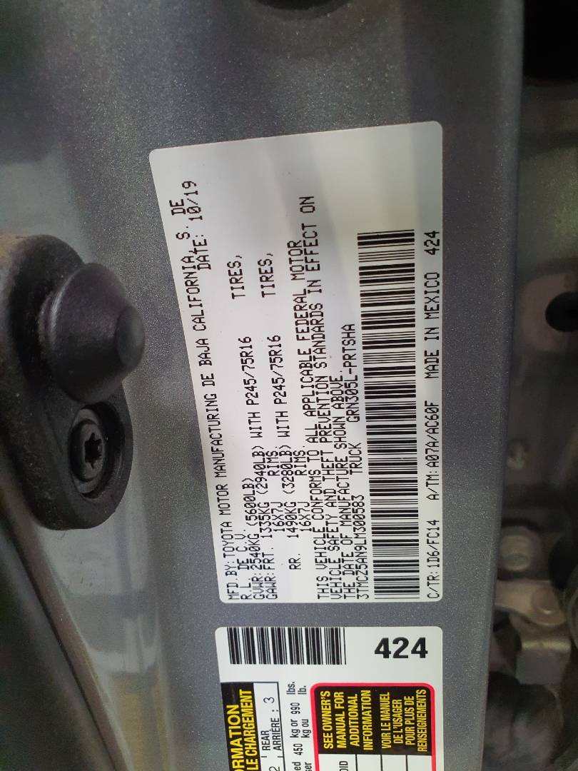 2020 TOYOTA TACOMA — 50354 Miles — Lot M300583 — Main - Marhaba Auctions Used Cars - Image 10