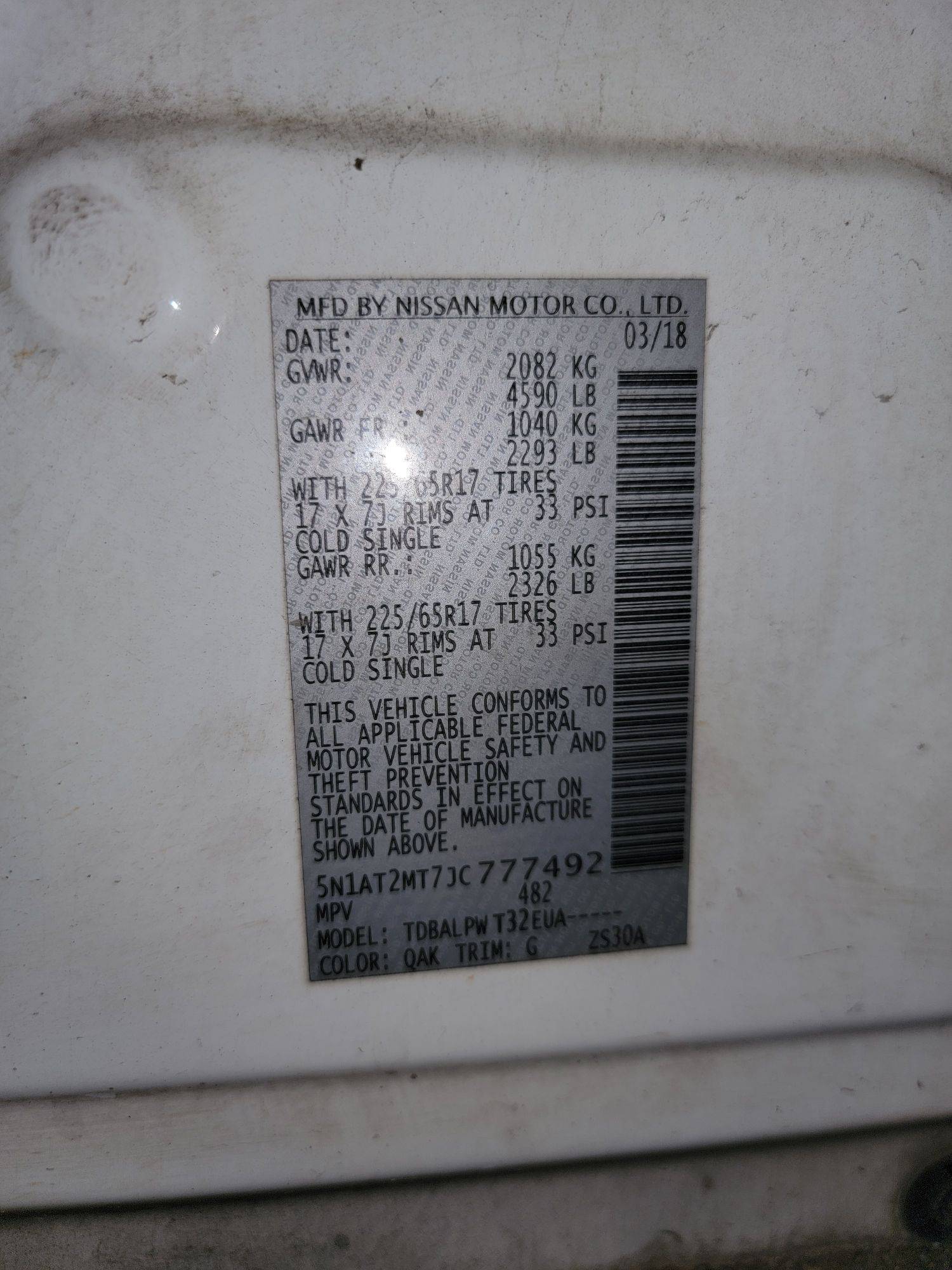 NISSAN ROGUE 2018 - Marhaba Auction Used Cars - Image 8